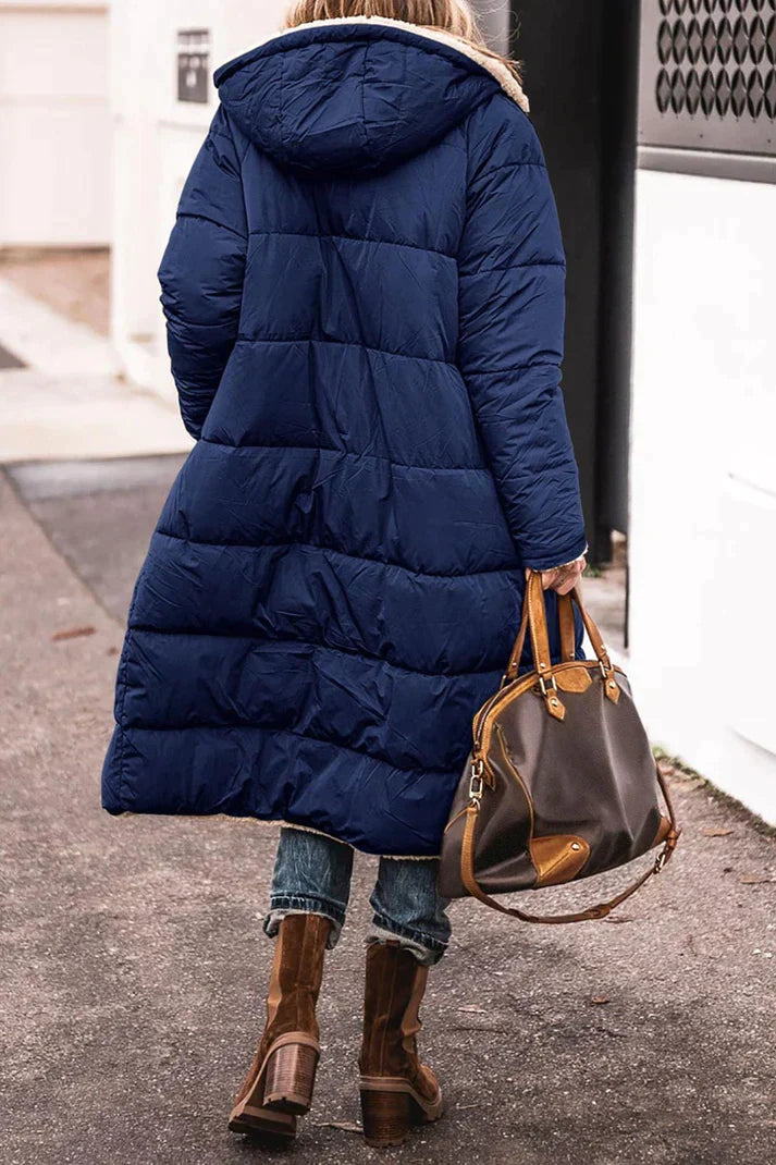 Winterjacke Damen Langer Wintermantel | Mit Kapuze