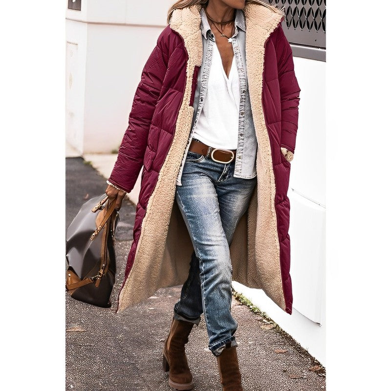 Winterjacke Damen Langer Wintermantel | Mit Kapuze