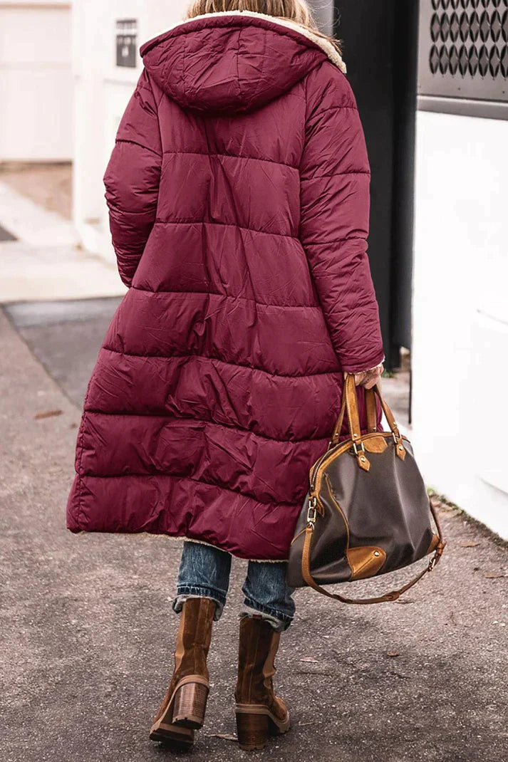 Winterjacke Damen Langer Wintermantel | Mit Kapuze