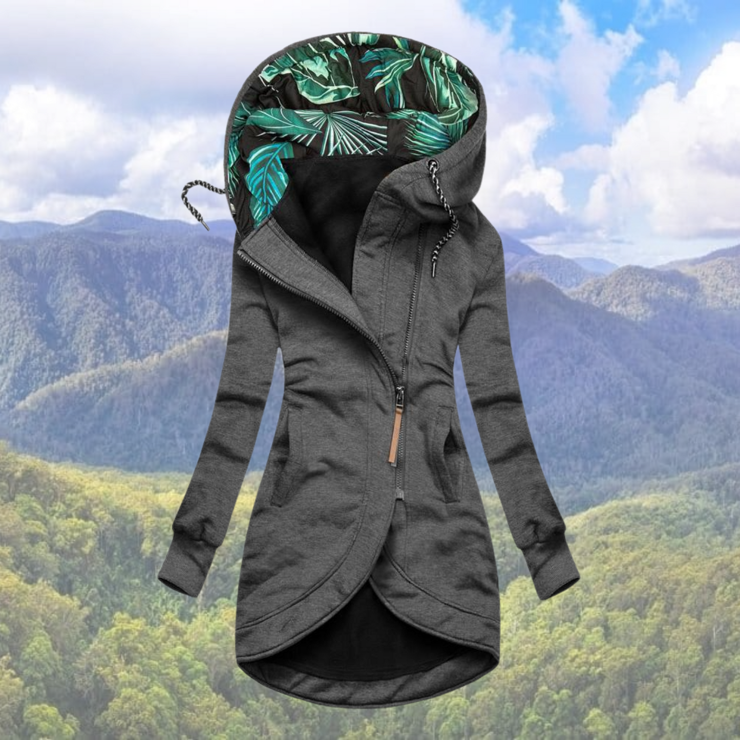 Winterjacke Damen Eleganter Wintermantel | Mit Kapuze