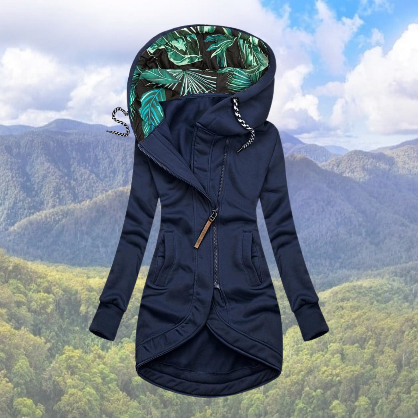 Winterjacke Damen Eleganter Wintermantel | Mit Kapuze