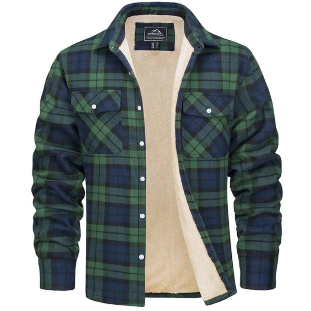 Herren Karierte Fleecejacke | Gefüttert Übergangsjacke