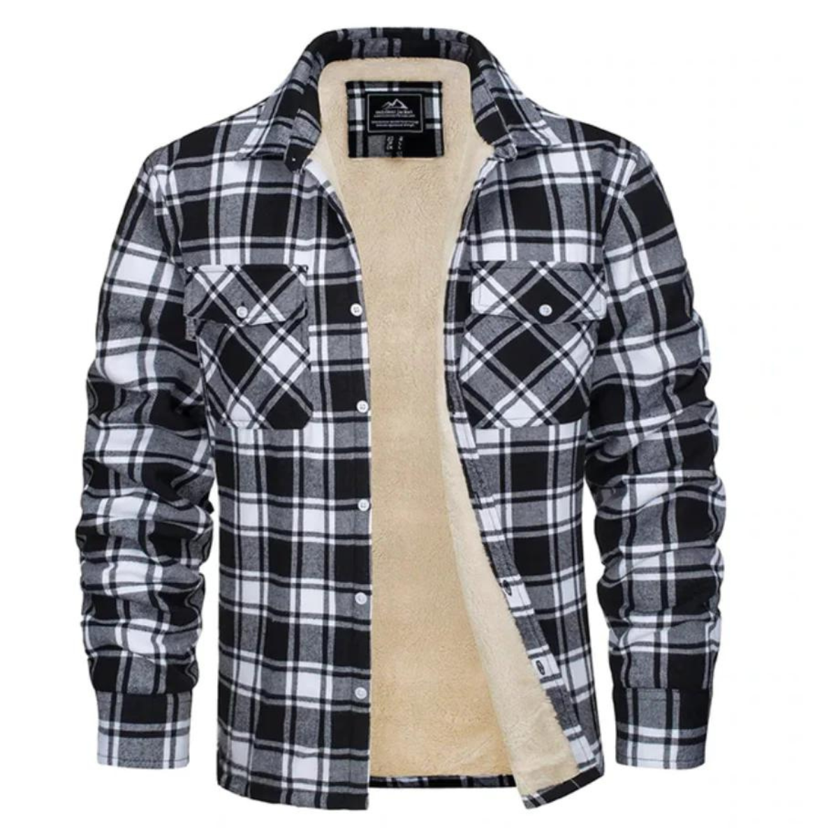 Herren Karierte Fleecejacke | Gefüttert Übergangsjacke