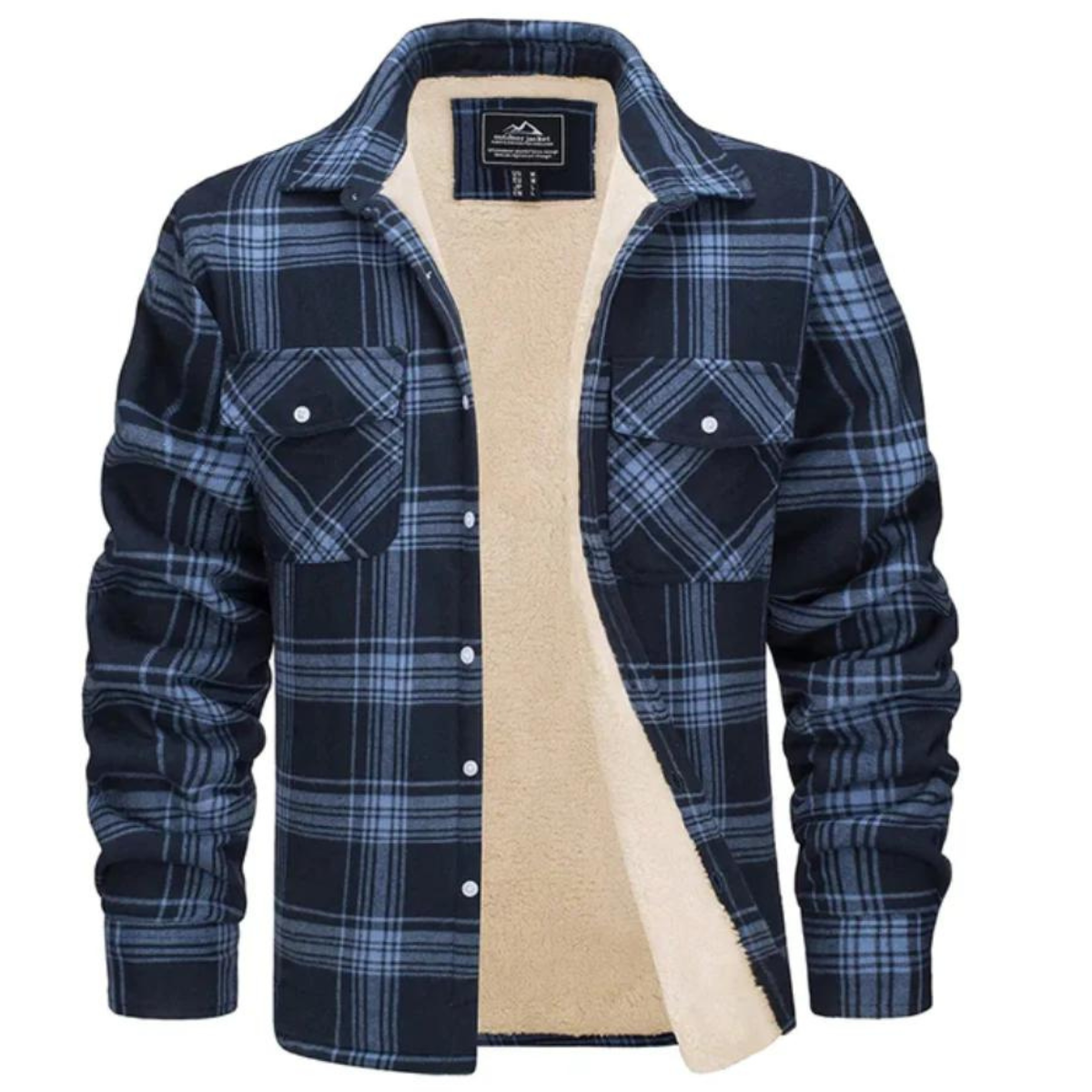 Herren Karierte Fleecejacke | Gefüttert Übergangsjacke