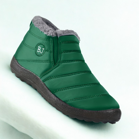 Winterschuhe Damen | Knöchelhoch mit Reißverschluss und Flacher Sohle