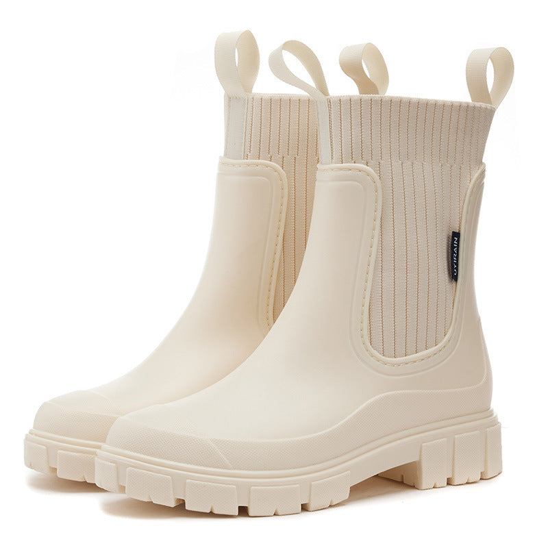 Stiefel Damen Gummistiefel | Hoher Schaft Mit Profilsohle