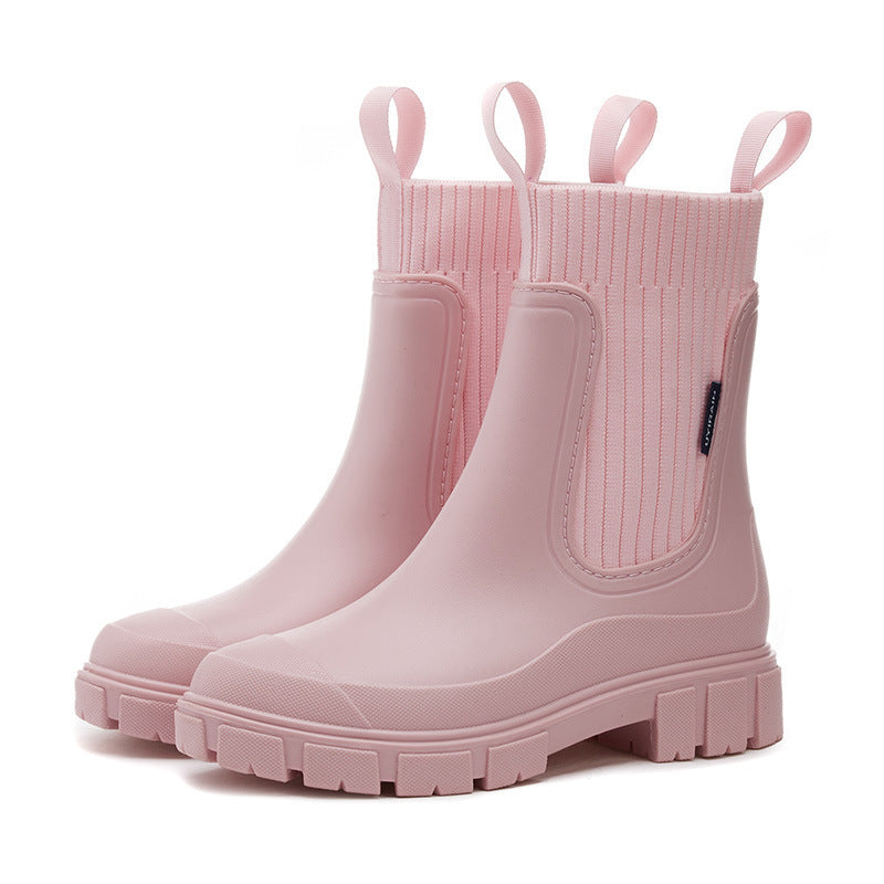 Stiefel Damen Gummistiefel | Hoher Schaft Mit Profilsohle
