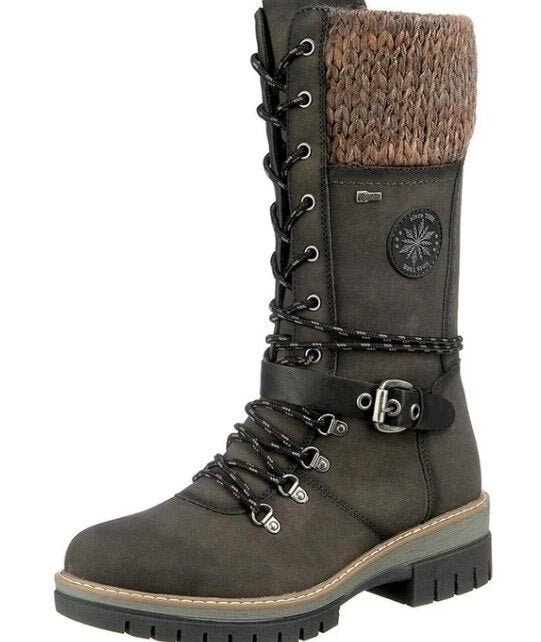 Stiefel Damen | Schnürung Mit Profilierter Laufsohle