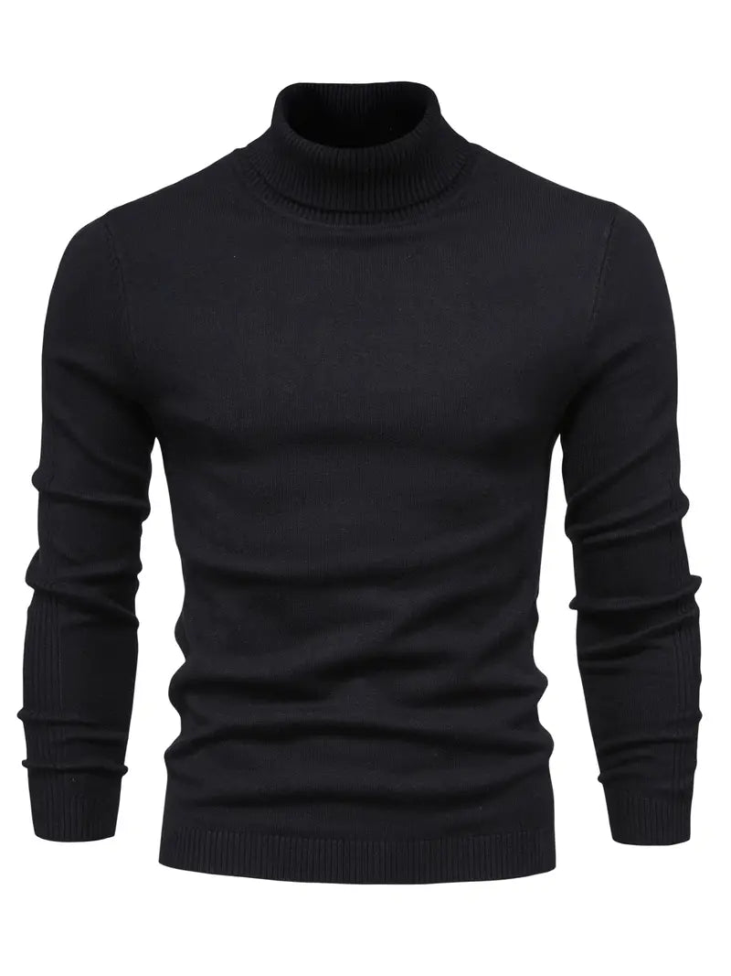 Pullover Herren Strick Mit Rollkragen | Langarm Für Alltag Und Freizeit