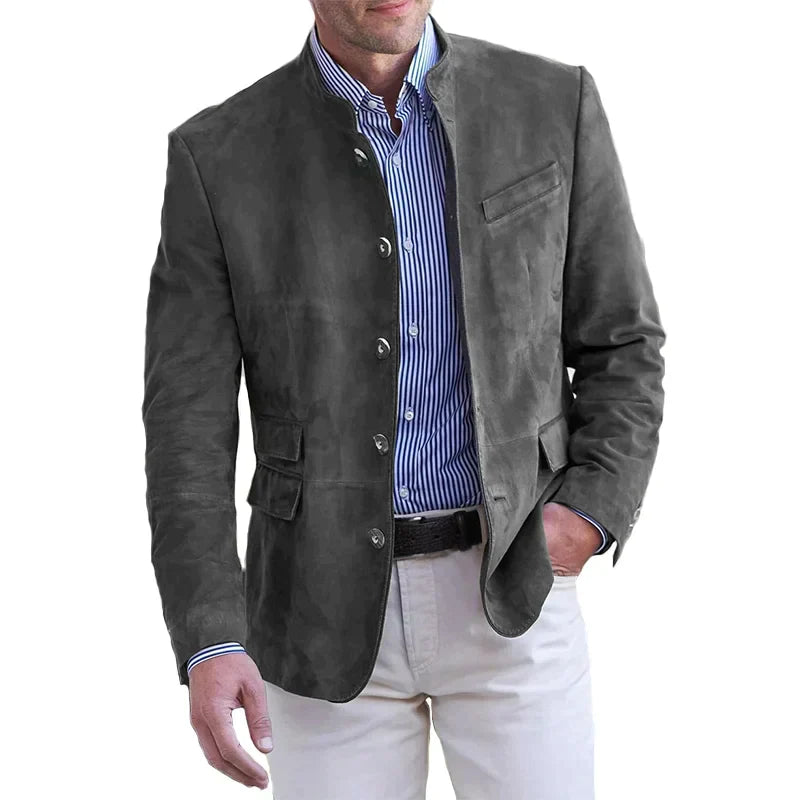 Herren Übergangsjacke | mit Stehkragen und Knöpfen