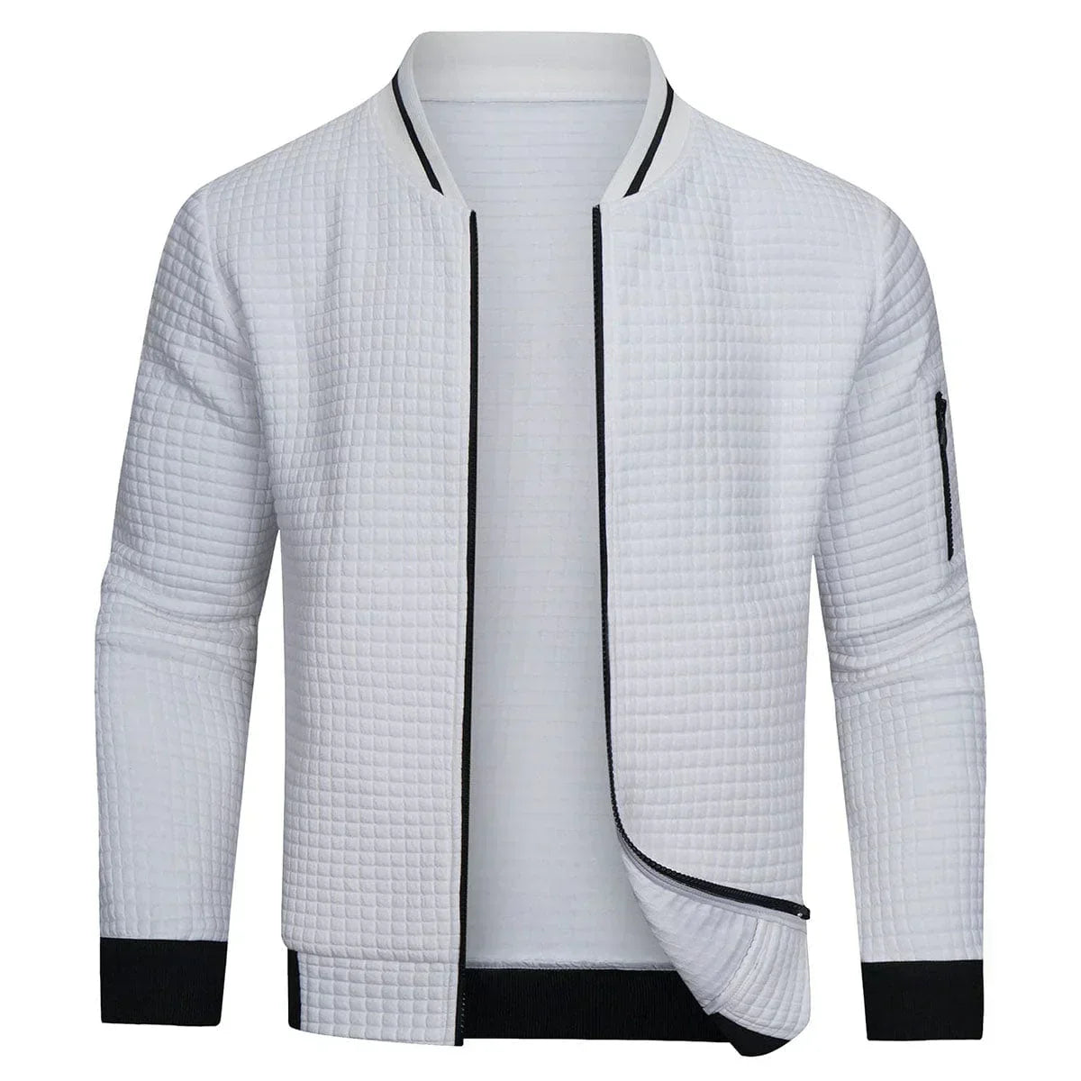 Pullover Herren Mit Offenem Frontdesign | Stehkragen