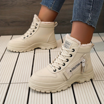 Winterschuhe Damen | Mid Ankle Boots mit Runder Zehenform