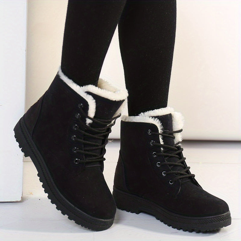 Damen Winterschuhe | Lässig mit Schnürung und Knöchelhöhe