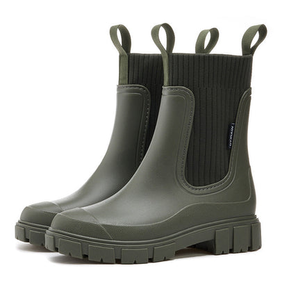 Stiefel Damen Gummistiefel | Hoher Schaft Mit Profilsohle