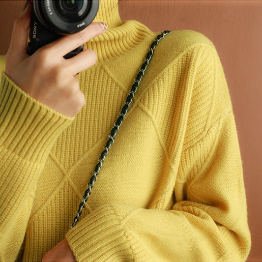 Pullover Damen Oversize Strick | Rollkragen Design Vielseitig Kombinierbar