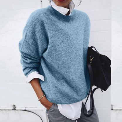 Pullover Damen Strick Mit Rundhalsausschnitt | Langarm Lockerer Stil