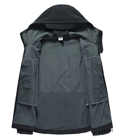 Herren Fleecejacke Mit Kapuze | Winddicht Übergangsjacke