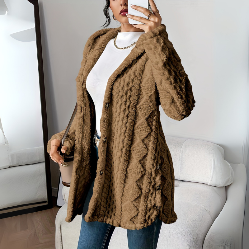 Mantel Damen | Wintermantel Damen Lockerer Schnitt Mit Knöpfen