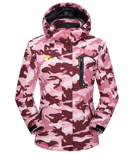 Skijacke Damen | Winterjacke Mit Taschen und Reißverschluss