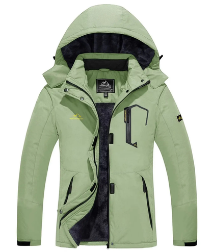 Skijacke Damen | Winterjacke Mit Taschen und Reißverschluss