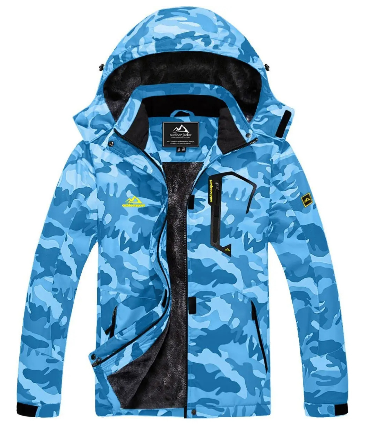 Skijacke Damen | Winterjacke Mit Taschen und Reißverschluss