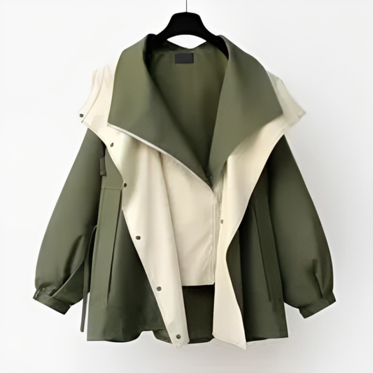 Damen Weite Regenjacke | Outdoor Jacke mit Kapuze