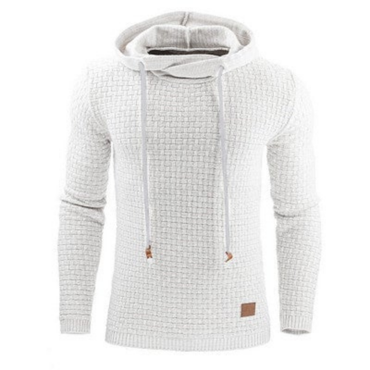 Pullover Herren Mit Kapuze Und Kordelzug | Langarm Strukturiertes Strickmuster