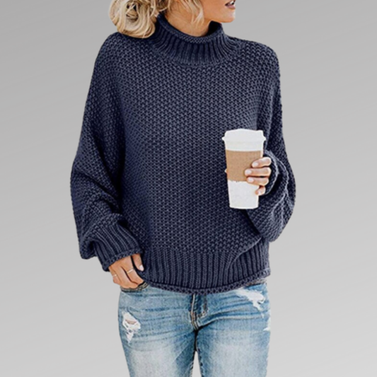 Pullover Damen Strick | Mit Rollkragen Und Langen Ärmeln
