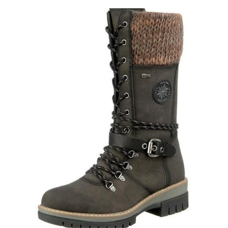 Stiefel Damen | Mit Profilsohle und Schnallen