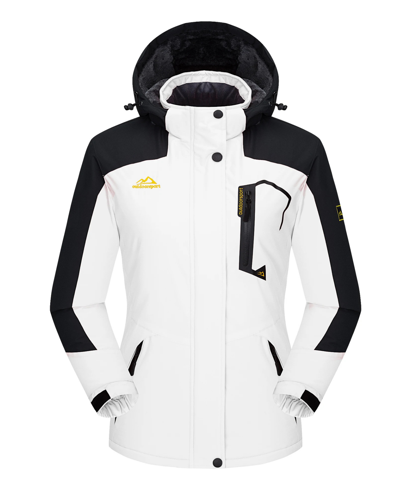 Skijacke Damen | Winterjacke Mit Taschen und Reißverschluss