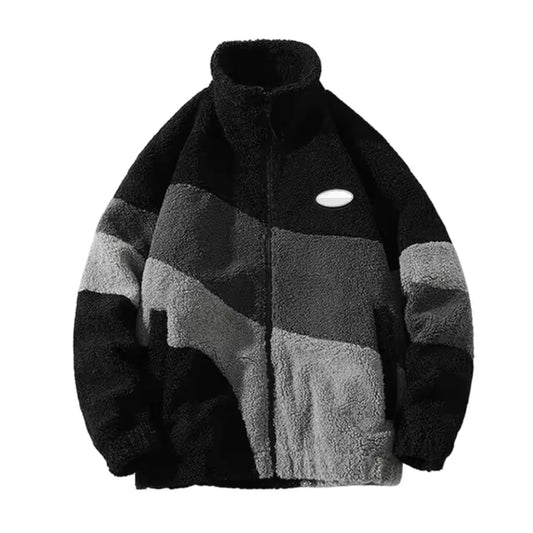 Herren Fleecejacke Colourblock | Warm Leicht