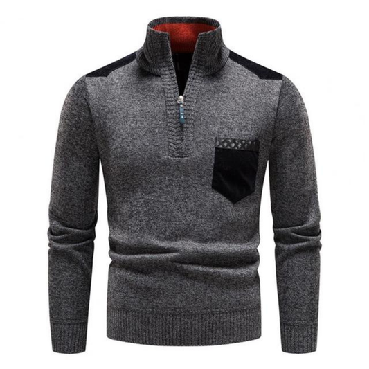 Pullover Herren Mit Stehkragen Und Reissverschluss | Langarm