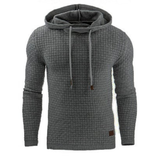 Pullover Herren Mit Kapuze Und Kordelzug | Langarm Strukturiertes Strickmuster