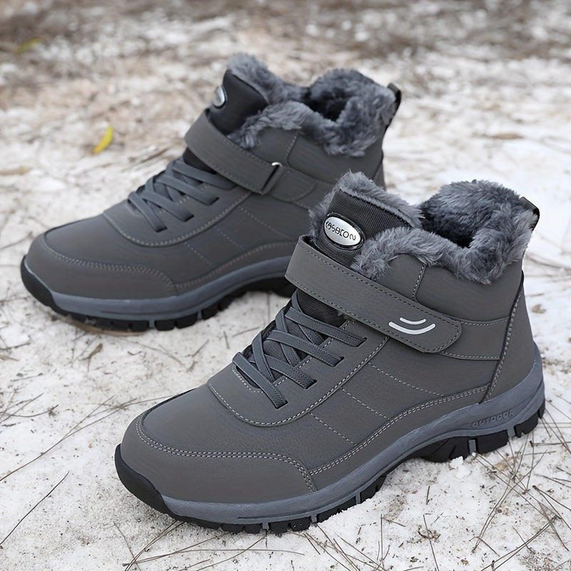 Winterschuhe Damen | Knöchelhoch mit Riemenverschluss und Flacher Sohle