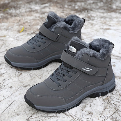 Winterschuhe Damen | Knöchelhoch mit Riemenverschluss und Flacher Sohle