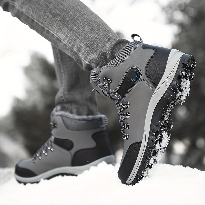 Winterschuhe Herren | Outdoor Stiefel Mit Hohem Schaft Und Profilsohle