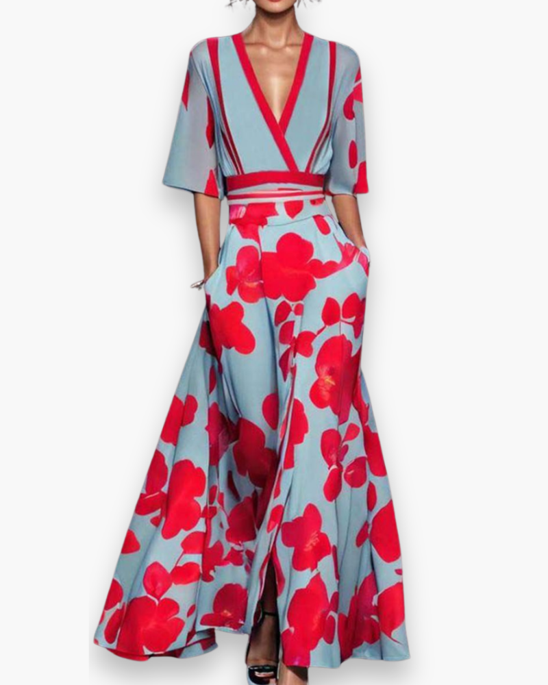 Damen Elegantes Abendkleid mit Ärmeln | Modern