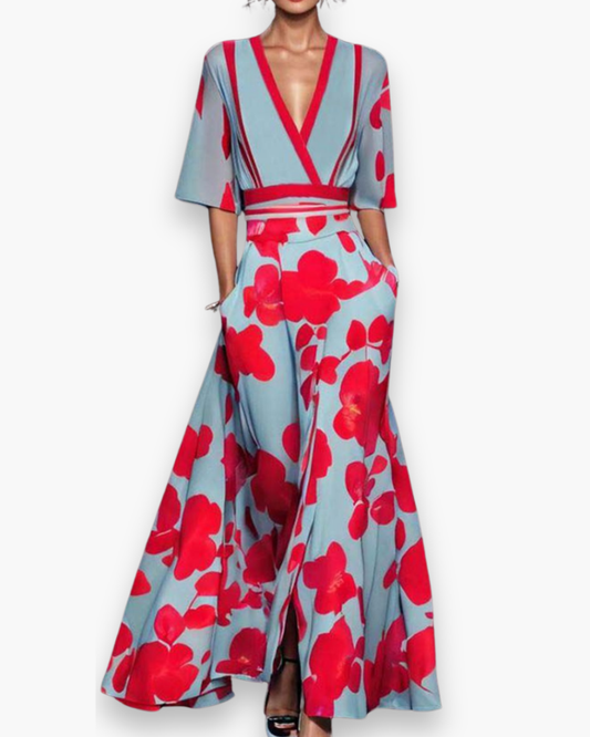 Damen Elegantes Abendkleid mit Ärmeln | Modern