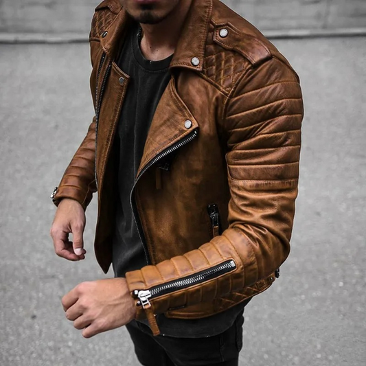 Herren Übergangsjacke | mit gesteppten Ärmeln und Reißverschluss