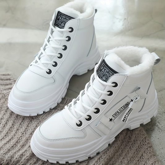 Winterschuhe Damen | Mid Ankle Boots mit Runder Zehenform
