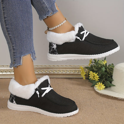 Damen Winterschuhe | Schnürschuhe Kunstfellfutter