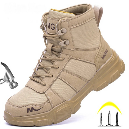 Herren Sicherheitsstiefel mit Stahlkappe | Rutschfest & Durchtrittsicher