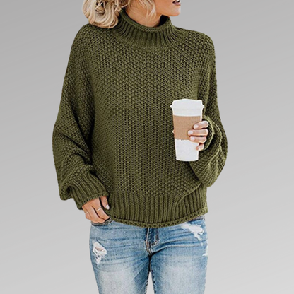 Pullover Damen Strick | Mit Rollkragen Und Langen Ärmeln
