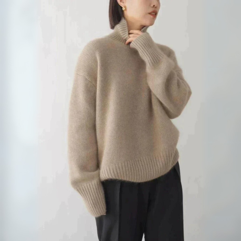 Pullover Damen | Mit Rundhalsausschnitt und lockerem Schnitt
