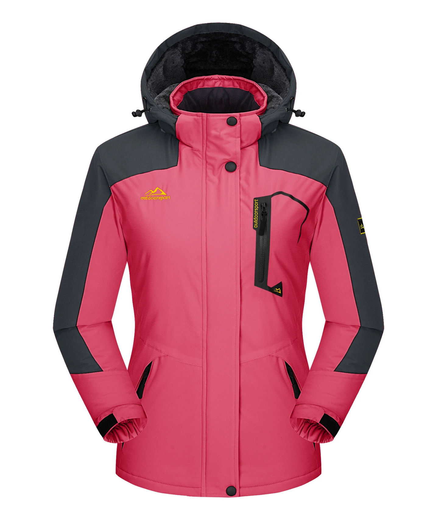 Skijacke Damen | Winterjacke Mit Taschen und Reißverschluss