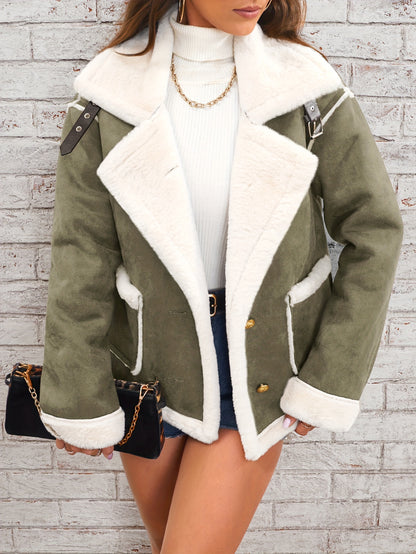Winterjacke Damen Bikerjacke | Mit Taschen
