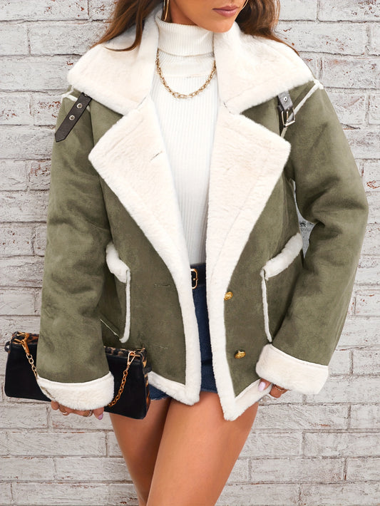 Winterjacke Damen Bikerjacke | Mit Taschen