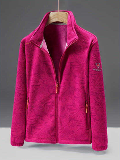 Damen Fleecejacke Mit Stehkragen | Leicht Übergangsjacke