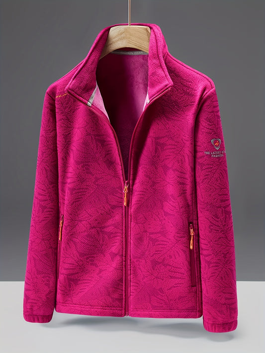 Damen Fleecejacke Mit Stehkragen | Leicht Übergangsjacke