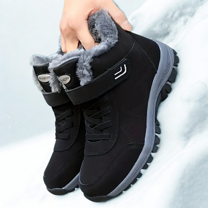 Winterschuhe Damen | Knöchelhoch mit Riemenverschluss und Flacher Sohle